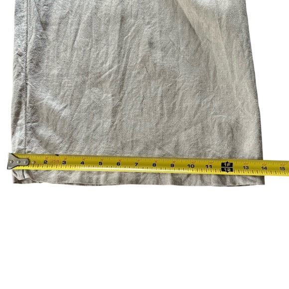 Zara Linen Viscose Wide Leg Pull On Pants Coastal Minimalist Sand Sz Small NWOT - Picture 12 of 12